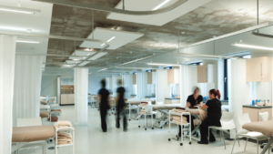 an image of the facilities at Northbrook college showing of the massage and manicure beds