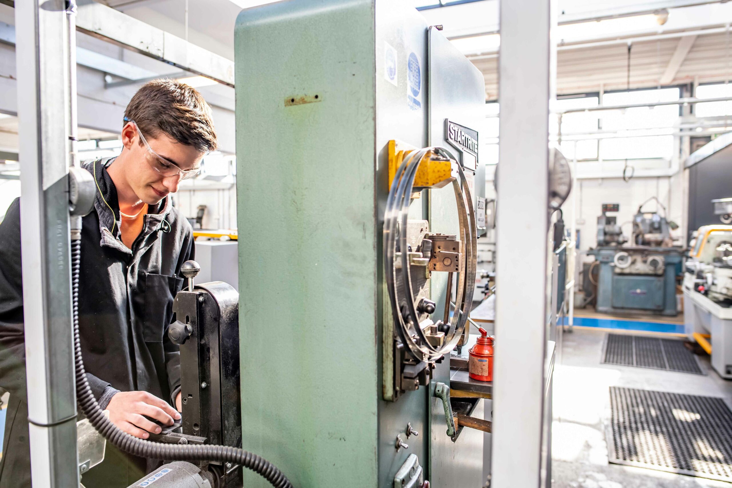 Northbrook Engineering student working in the Northbrook workshops. find out how you can ACHIEVE MORE AT NORTHBROOK COLLEGE