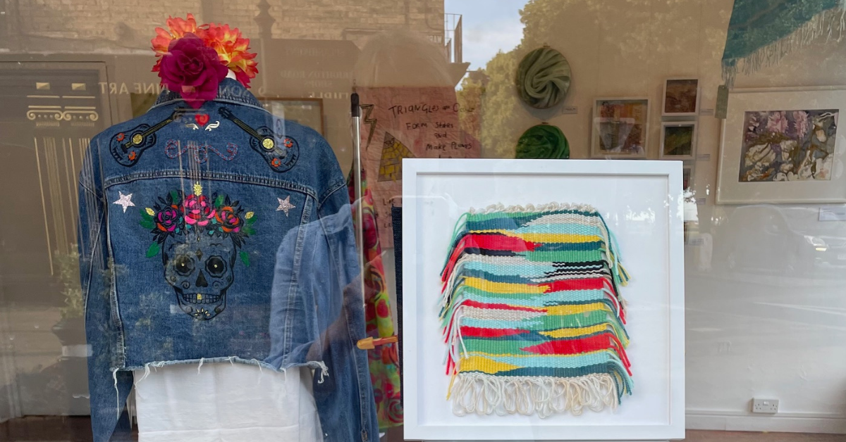 Some of our student artwork on display at Colonnade House
