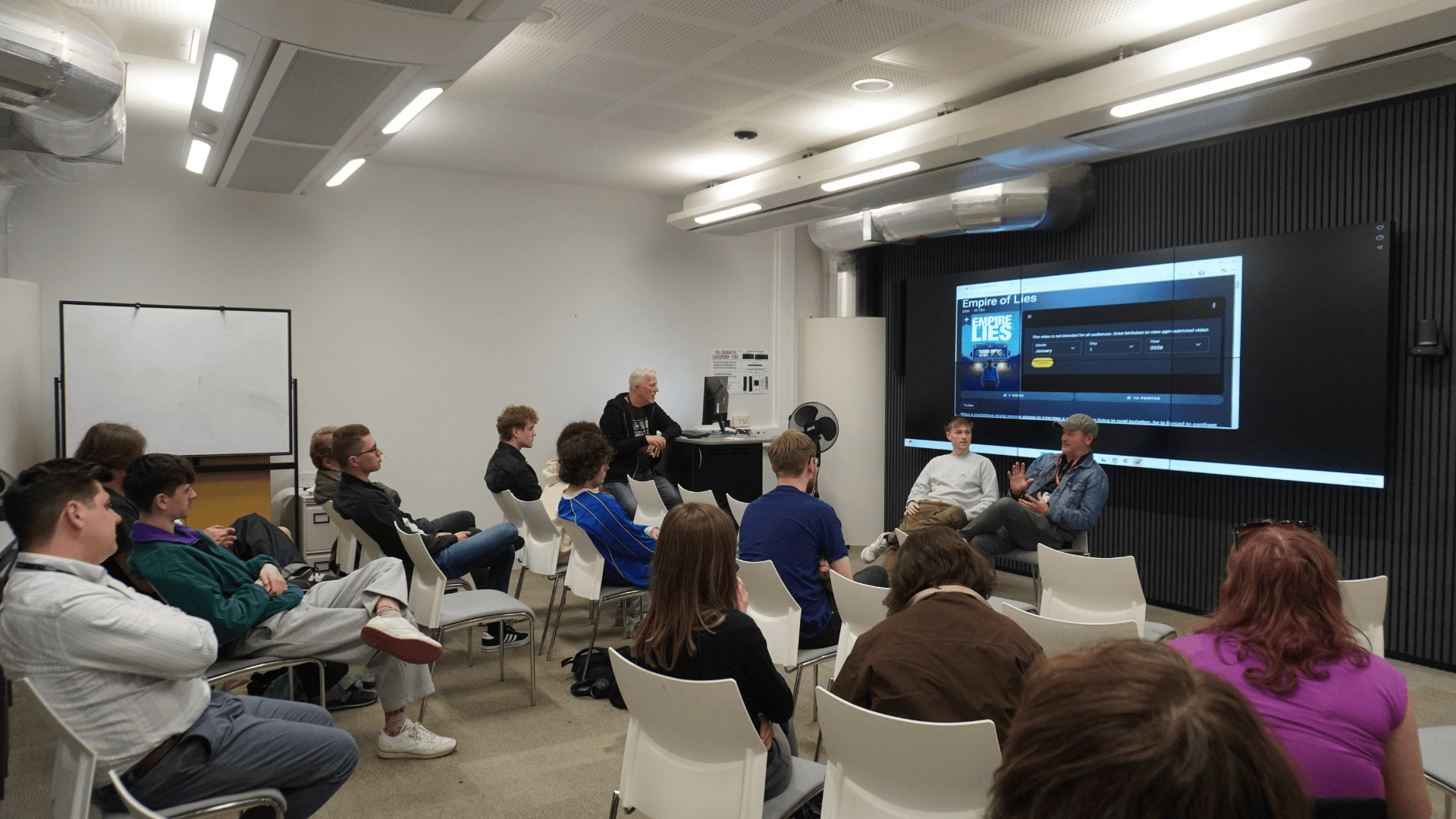 Ryan and Matt fielding questions from our students during the Q&A